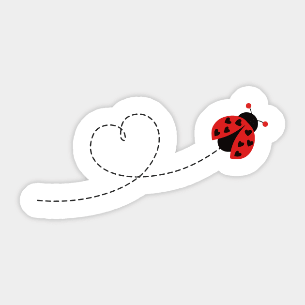 Lady Bug Love Sticker by JayD